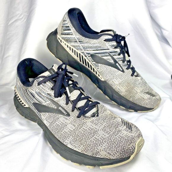 Brooks Men’s Adrenaline GTS 19 D 1202841B156 Gray Oreo Running Sneakers Size 14 - Picture 1 of 8